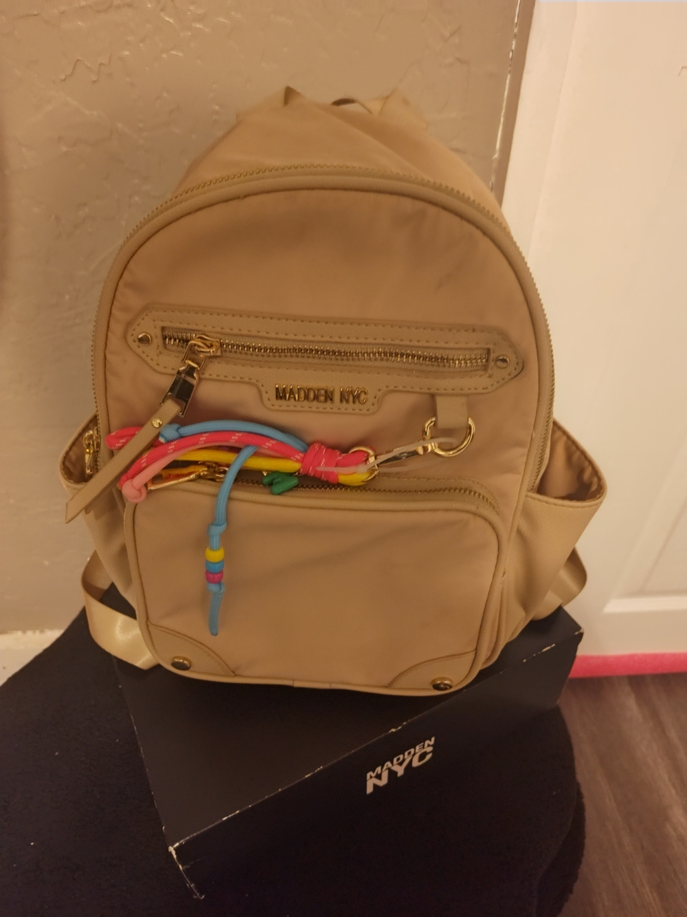 Backpack with Colorful Charm